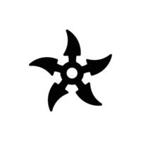 Shuriken icon set vector