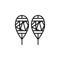 raquetas de nieve icono conjunto vector