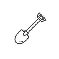 Shovel icon set vector