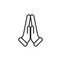 Pray icon set vector