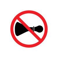 No horn sign vector