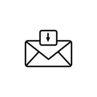 Inbox icon set vector