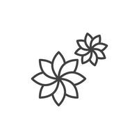 Jasmine icon set vector