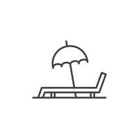 Beach chair icon set vector