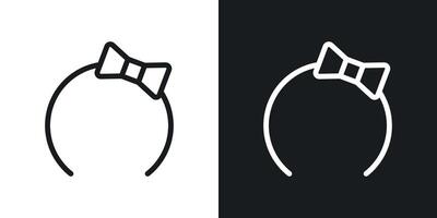 Headband icon set vector