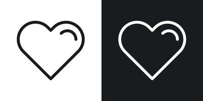 Heart icon set vector