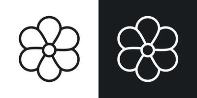 conjunto de iconos de flores vector