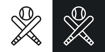 Baseball icon set vector