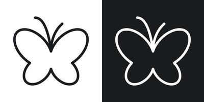 Butterfly icon set vector