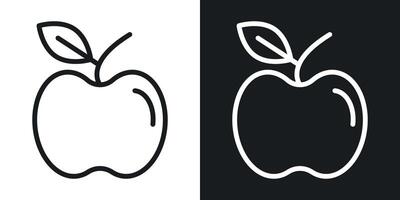 conjunto de iconos de apple vector