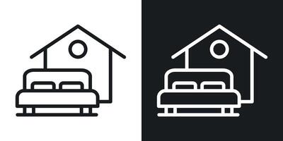 Accomodation icon set vector