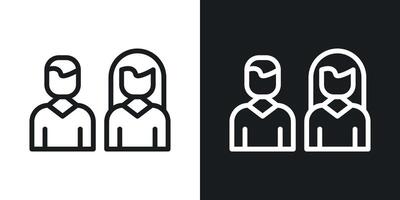 Couple icon set vector