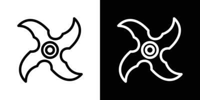 Shuriken icon set vector