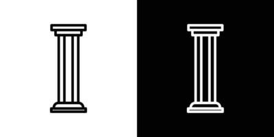 Pillar icon set vector