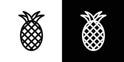 Pineapple icon set vector