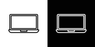 Laptop icon set vector