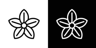 Jasmine icon set vector