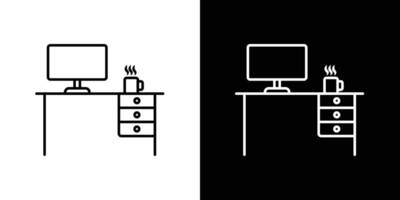 Workplace icon set vector