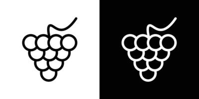 conjunto de iconos de uva vector