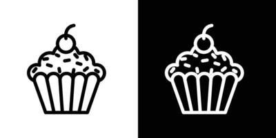 Cupcake icon set vector