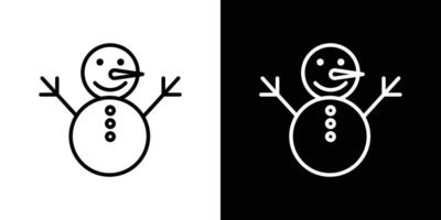 Snowman icon set vector