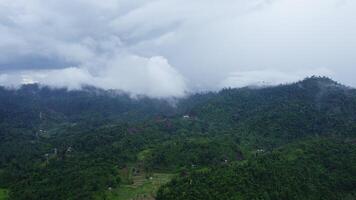 Drone timelapse cloudy weather in the mountains in the Philippines video