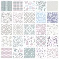Silhouette of geometric pattern seamless tile pastel cut file seamless set vector