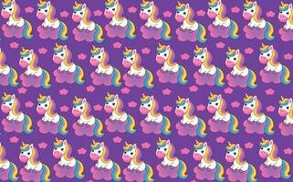 Cute unicorn pattern, for prints and backgrounds, children's and teen theme vector