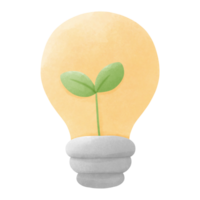 Small plant in lightbulb png