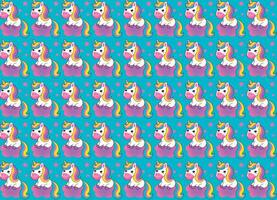 Cute unicorn pattern, for prints and backgrounds, children's and teen theme vector