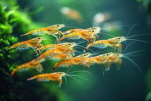 A Symphony of Color and Life Focused on a Lone Shrimp photo