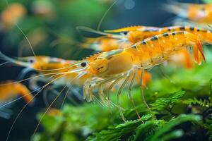 Vibrant Colors of the Ocean Life A Majestic Shrimp in its Natural Aquatic Home photo