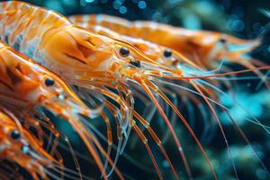 A Symphony of Colors Presented by a Lone Shrimp in Verdant Depths photo