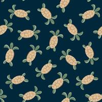 Illustration of pattern with turtles. vector