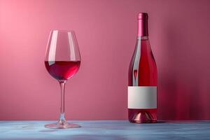 saborear el momento con un vaso de Exquisito rojo vino, bar menú foto