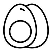hervido huevo línea icono diseño vector