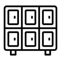 Locker Line icon Design vector