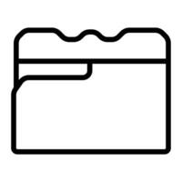 Manila Folder Line Icon Design vector