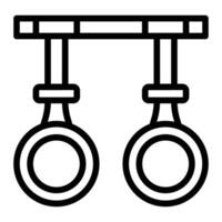 Gymnastic Rings Line icon Design vector