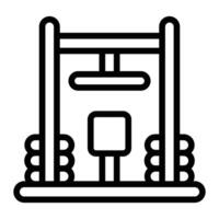 Pulley Machine Line icon Design vector