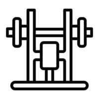 Press Simulator Line icon Design vector