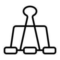 Paperclip Line Icon Design vector