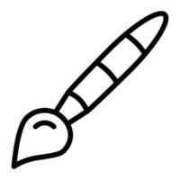 Paint Brush Line Icon Design vector