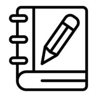 Notebook Line Icon Design vector
