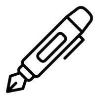 Fountain Pen Line Icon Design vector