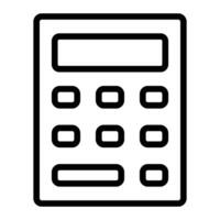 calculadora línea icono diseño vector