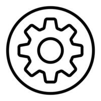 Gear Line Icon vector