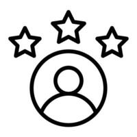 Verified User Line Icon vector