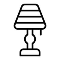 Table Lamp Line Icon Design vector