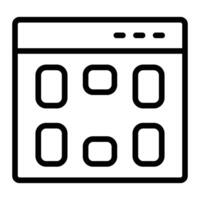 Lay Out Line Icon vector